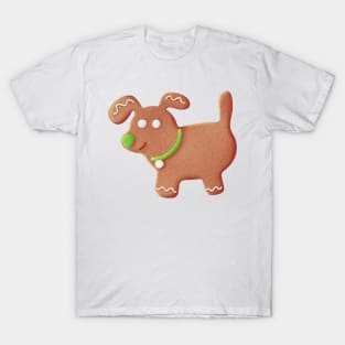 Gingerbread dog for christmas greeting cards T-Shirt